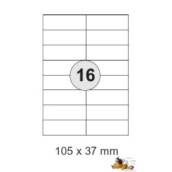 Etiketten Selbstklebe-Etiketten 105x37,1 mm E12 (1600 Stück 1 Päckchen)