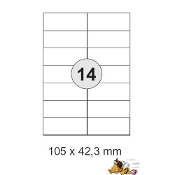 Etiketten Selbstklebe-Etiketten 105x42,3mm E06 (1400 Stück 1 Päckchen)