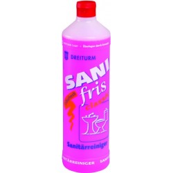 Sanitärreiniger Dreiturm SANIFRIS classic 1 Liter Flasche rot