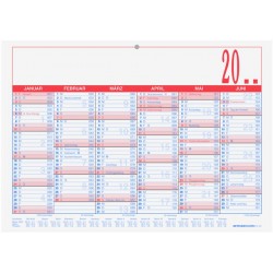 Tafelkalender Kalender A5 quer Zettler 6M/1S Material Karton