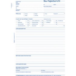 Bautagesbericht Zweckform 1777 A4h 3fach sd 1./2./3.Bl.bedr. 3x40Bl.