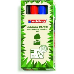 Permanentmarker Edding 21 Ecoline Rundspitze 1,5-3 mm 4er Set