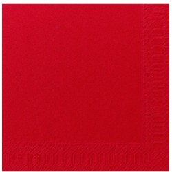 Servietten 3-lagig 1/4 Falz 33x33cm Zell Rot 250er Pack