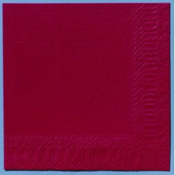 Servietten 3-lagig 1/4 Falz 33x33cm Zell DUNI bordeaux / 250er Pack