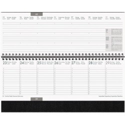 Schreibtischquerkalender 1W/2S 32x14cm Silverline silber