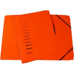 Eckspanner Sammelmappe 3 Klappen A4 Karton 325g/m² orange