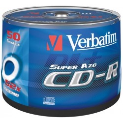 CD-Rohling Verbatim 700MB 80min 52x CD-R printable Spindel=50St.