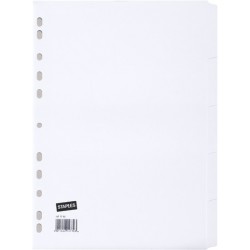 Register A4 blanko Karton 170g/m² volle Höhe 5 Blatt weiß /1 St