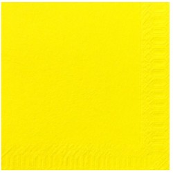 Servietten 3-lagig 1/4 Falz 33x33cm Zell DUNI gelb / 250er Pack