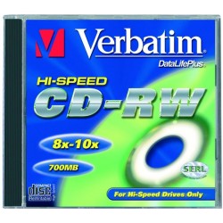 CD-RW Verbatim DataLifePlus wiederb. 700MB 80min 10er Pack