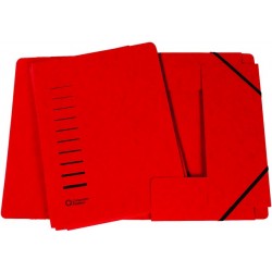 Eckspanner Sammelmappe 3 Klappen A4 Karton 325g/m² rot