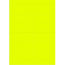 Etiketten Selbstklebe-Etiketten 97x42,3mm neongelb (300 Stück)