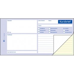 Kurzbrief Zweckform 1741 1/3 A4 2fach sd 2x40 Blatt