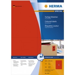 Etiketten 105x148mm Herma 4397 rot Pckg. á 400 St.