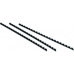 Binderücken Plastik 21 Ringe US DIN A4 6mm schwarz VE=100St.
