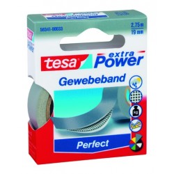 Gewebeband Tesa "Extra Power" 2,75m x 19mm grau (1 Rolle)