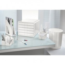 Schubladenbox iBox m. 5 geschl. Schubladen C4 weiß hochglanz