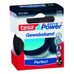 Gewebeband Tesa extra Power 38mmx2,75m schwarz / 1 Rolle