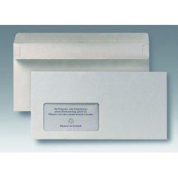 Briefumschläge DL grau mit Fenster sk Recycling RC 1000 St. im Karton