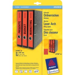 Rückenschilder PC 297x38mm Zweckform 4748 rot Pck=100St.