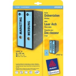 Rückenschilder PC 297x61mm Zweckform 4753 blau Pck=60St.