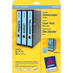 Rückenschilder PC 297x38mm Zweckform 4749 blau Pck=100St.