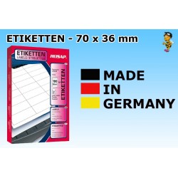 Selbstklebende Heisap Etiketten 70x36mm