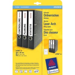 Rückenschilder PC Zweckform 4760 192x38 mm schmal weiß /Pckg. á 175 St.