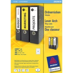 Rückenschilder PC Zweckform 6060 192x34 weiß /Pckg. á 800 St.