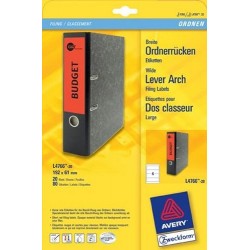 Rückenschilder PC Zweckform 4766 192x61 rot /Pckg. á 400 St.