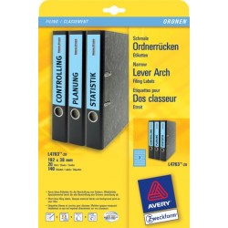 Rückenschilder PC Zweckform 4763 192x38 blau /Pckg. á 140 St.