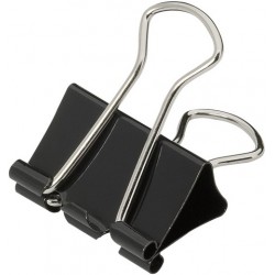 Klammer Foldback 25mm breit Klemmweite 9mm schwarz VE á12St.