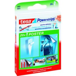 Doppelklebestück TESA Powerstrips® Poster sk ablösbar 20x40mm Pckg. á 20 St.