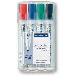 Boardmarker Staedtler 351 B Keilsp. 2-5mm 4er Set = 1 Etui