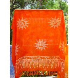 SARONG BEACH PAREO WICKELTUCH BALI * SONNE * ORANGE