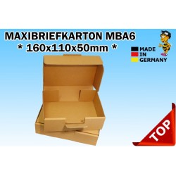 Maxibriefkartons Maxibrief 150x105x45 MBA6 Farbe BRAUN (100 Stk.) / DIN A6