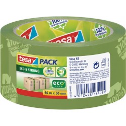 Klebeband Tesa Packband Eco & Strong 100% rc plastic PP (RC) 50mmx66m grün 1 Rolle