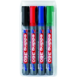 Boardmarker Edding 360 Rsp. 1,5-3 mm 4er Set / 1 Etui