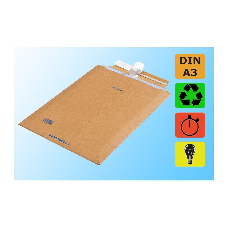 Suprawell DIN A3 SW70 Karton Versandtaschen 330 x 490 mm (500 St.)