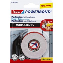 Montageband TESA 55791 POWERBOND® ULTRA STRONG doppelseitig sk 19mm x 1,5 m