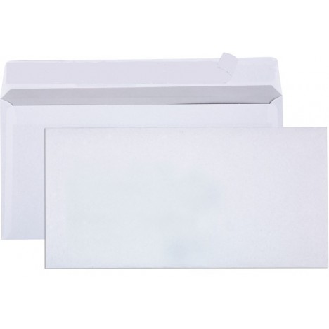 Blau Briefumschläge Kuverts DIN Lang mit Selbstklebestreifen ohne Fenster