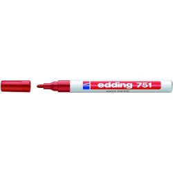 Lackmarker Permanentmarker Edding 751 deckend rot (1 Stück)