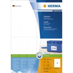 Etiketten 105x148mm sk weiß Herma 4676 Pckg. á 400 St.