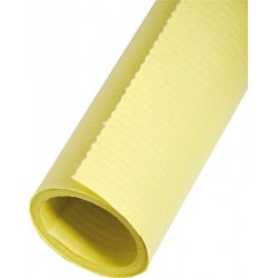 Packpapier Kraftpapier 70cm x 3m leicht gerippt Gelb (1 Rolle)